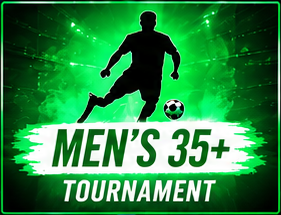 Men’s 35+ Division at the RISE Invitational Indoor Cup Thanksgiving indoor soccer tournament in Vancouver, Washington.