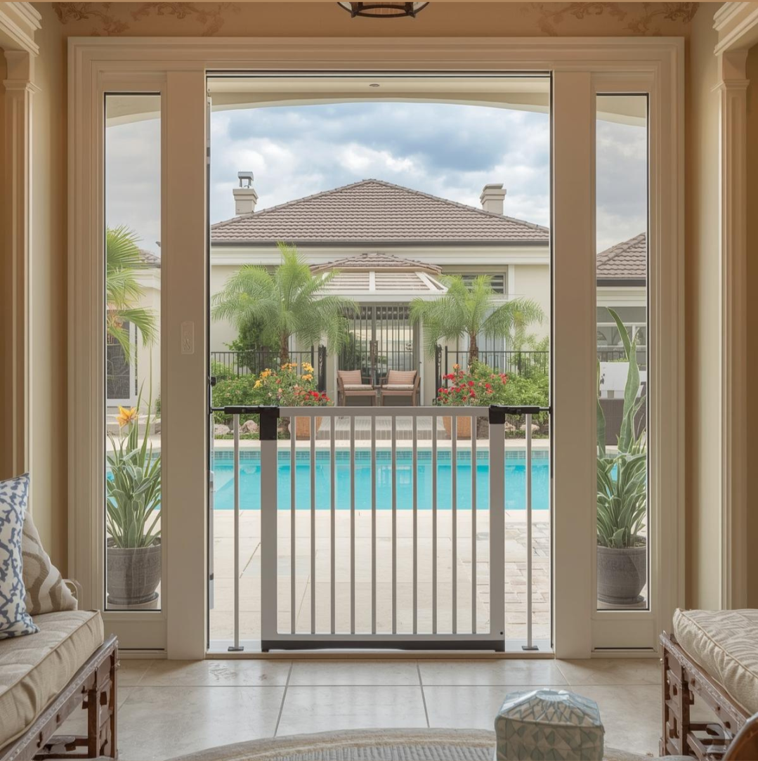 <img src="..." alt="Rent baby safety equipment in Hervey Bay including gates, monitors, bed rails and home-proofing kits – available for delivery across Torquay, Pialba, Scarness, Urangan and Burrum Heads" />