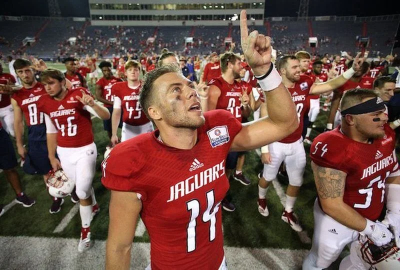 Evan Orth, Founder of Quarterbacks for Christ, glorifies God after big win for South Alabama QB