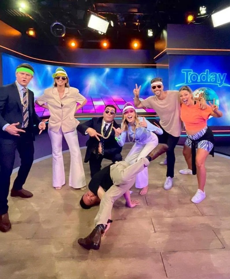 The Today Show - Sydney. Heavily pregnant Lucy was invited onto the show to showcase and promote her super successful Dance Fit sessions on the 28 by Sam Wood Program