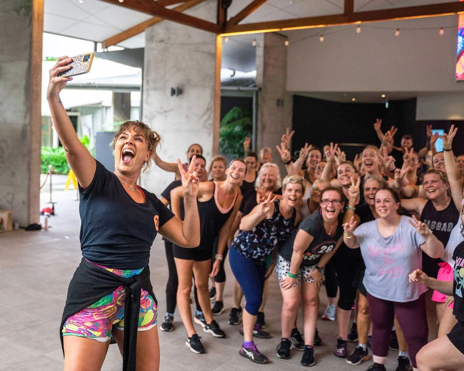 28 By Sam Wood Retreat in Sunshine Coast. Lucy took the members through an energetic and smile-inducing Throwbacks Dance sesh