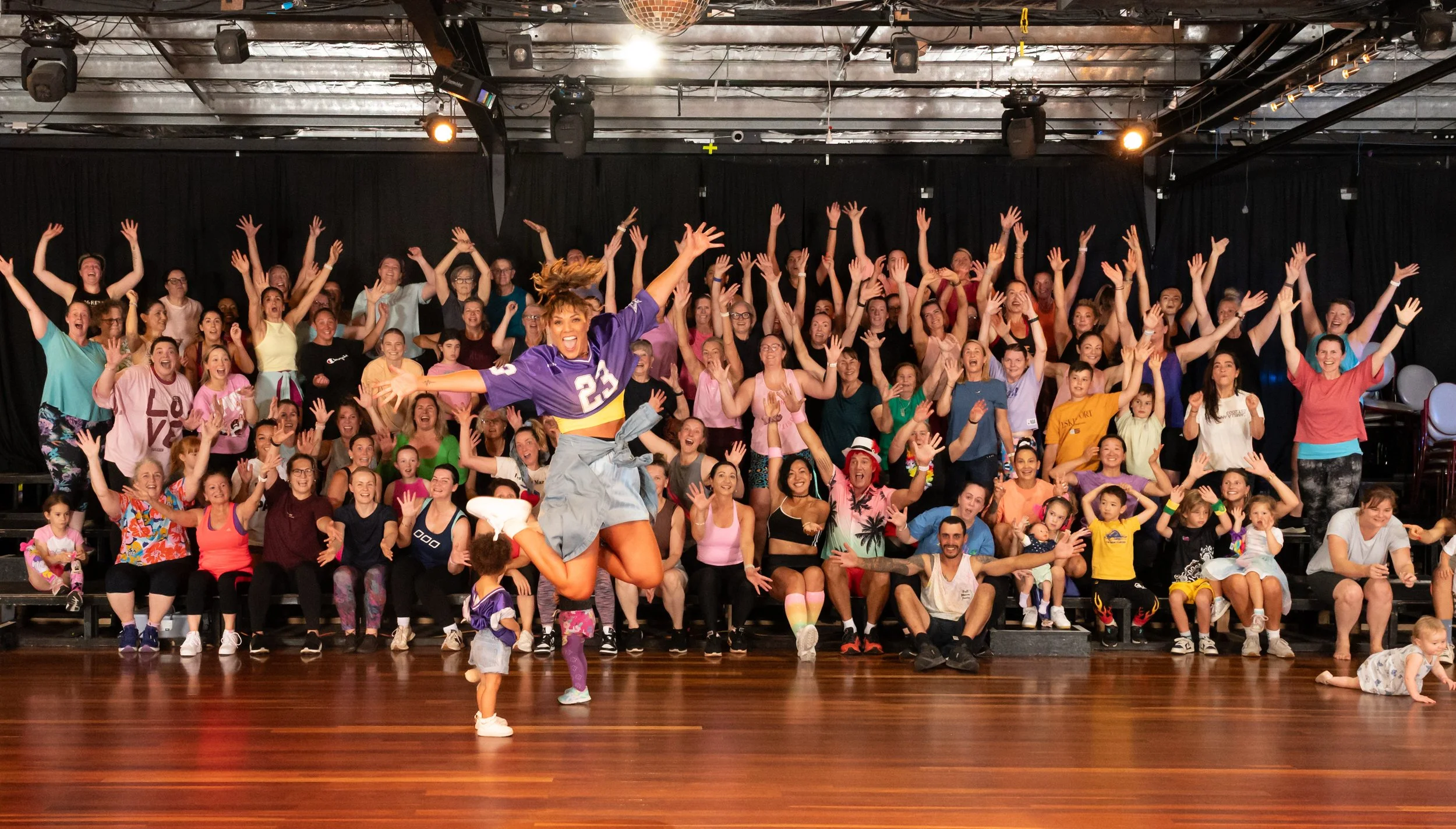 Lucy and her attendees at one of her Melbourne party events