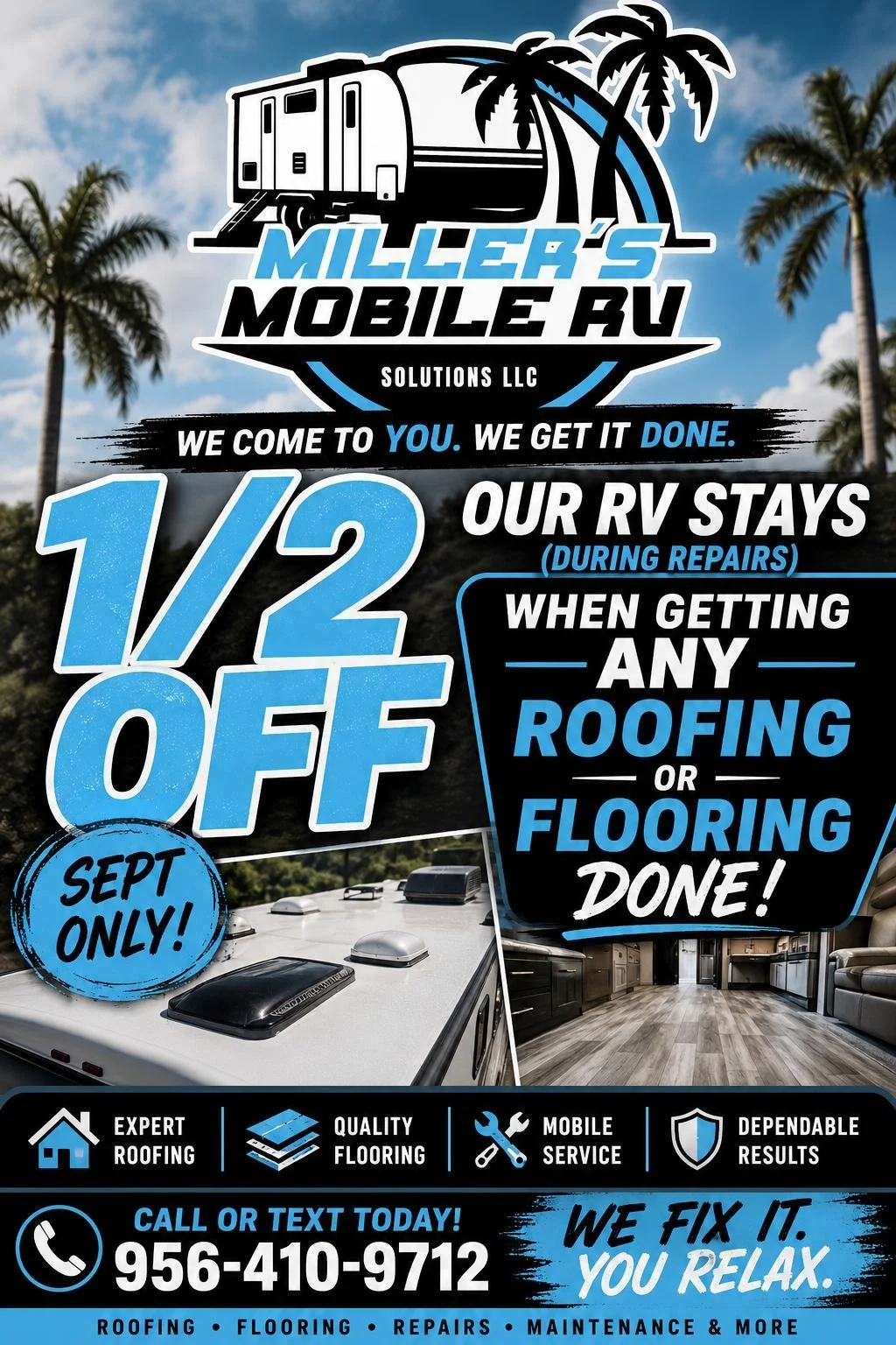 1/2 off RV rental