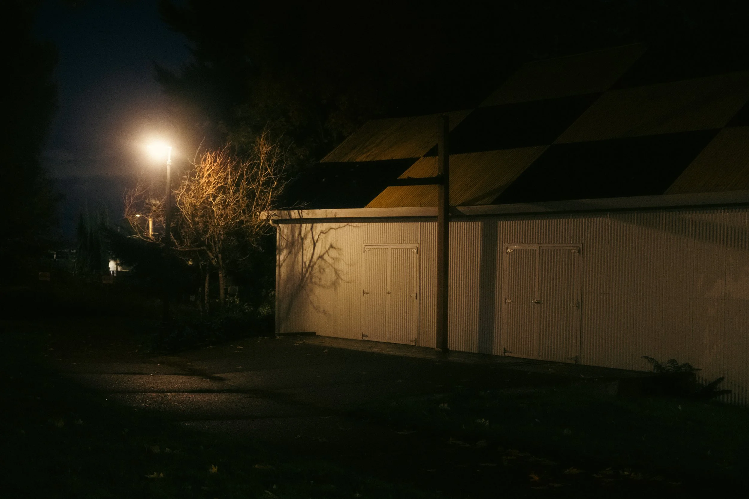 Eerie film photograph of the oldest US airfield, Pearson Air Museum in Vancouver, WA (Portland Metro), capturing the quiet solitude of Fort Vancouver National Historic Site and its role in the 1937 Transpolar Flight.