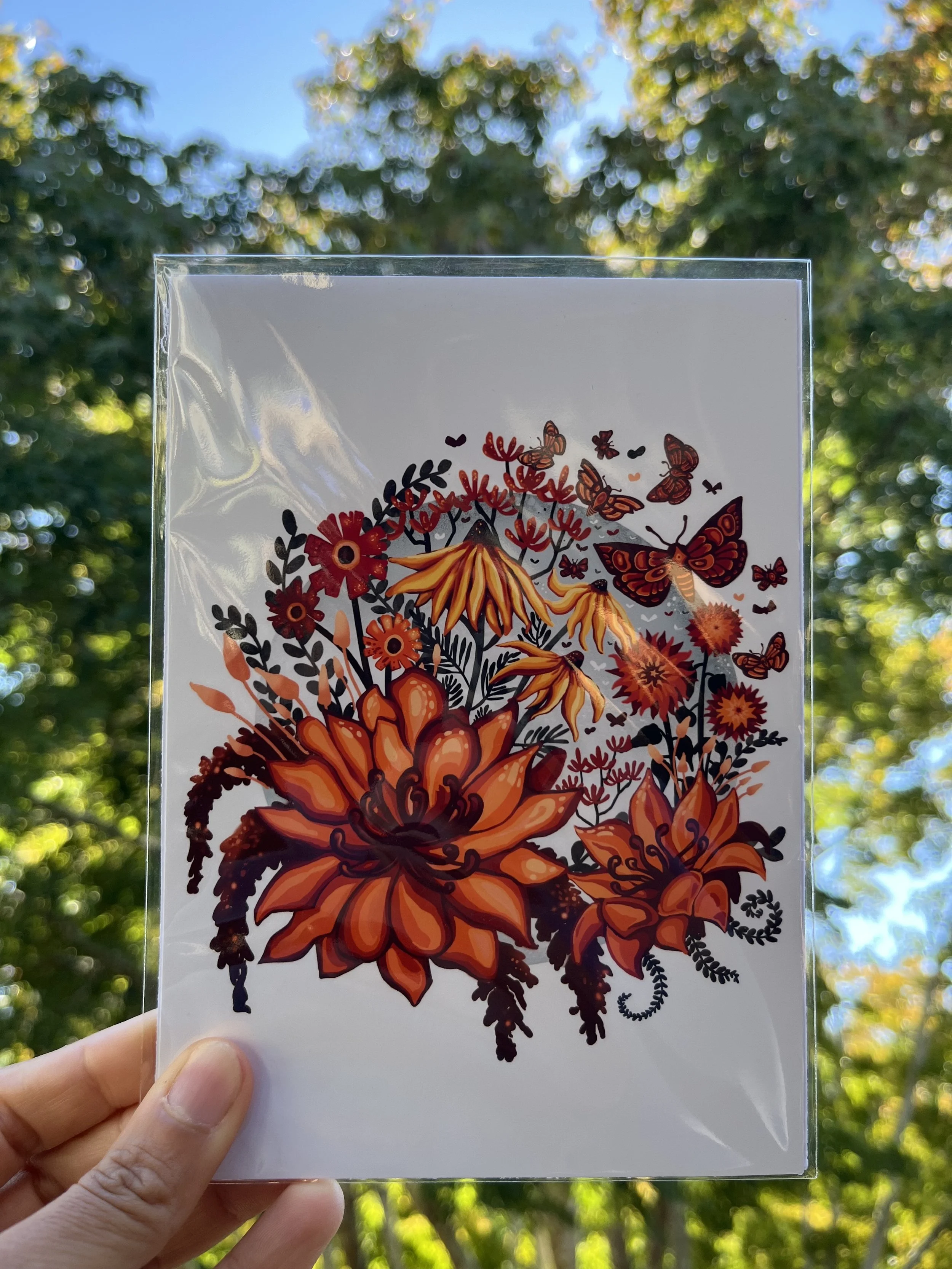 5x7 Small Autumn Flower Print