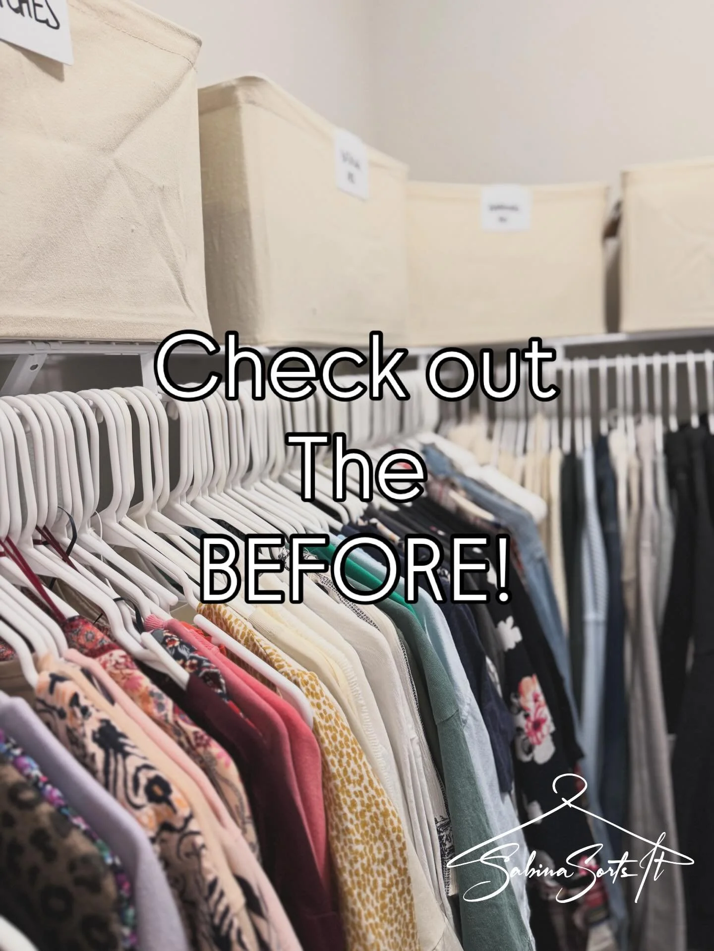 Simple swaps, big impact ✨

New hangers for a clean, cohesive look, baskets to neatly hide memorabilia, purses, and seasonal pieces, plus an extended closet rod to double up on pants and truly maximize space. 

Functional and easy on the eyes. ✔️✔️

