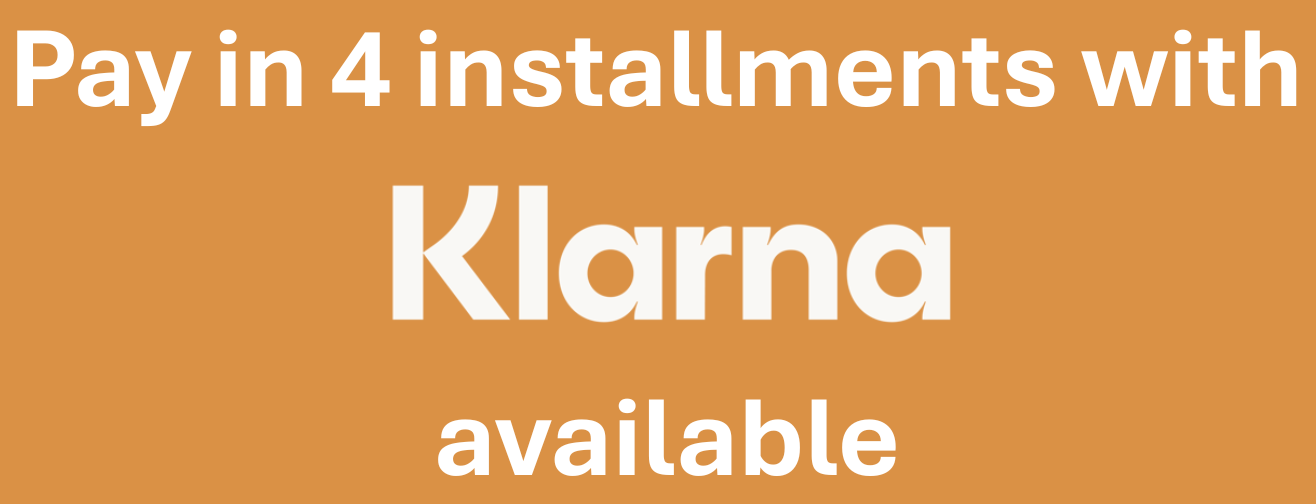 Text indicating that Klarna is available for pay in four installments.