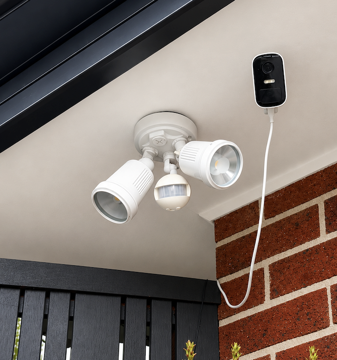 Side gate lock, garage security and front floodlights