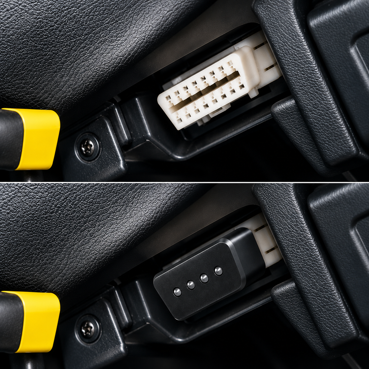 OBD-port lock from the Safehaus vehicle theft deterrent pack