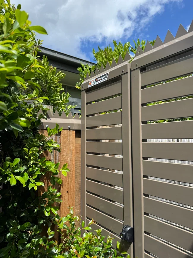 Anti-climb deterrent fitted above a Melbourne back fence