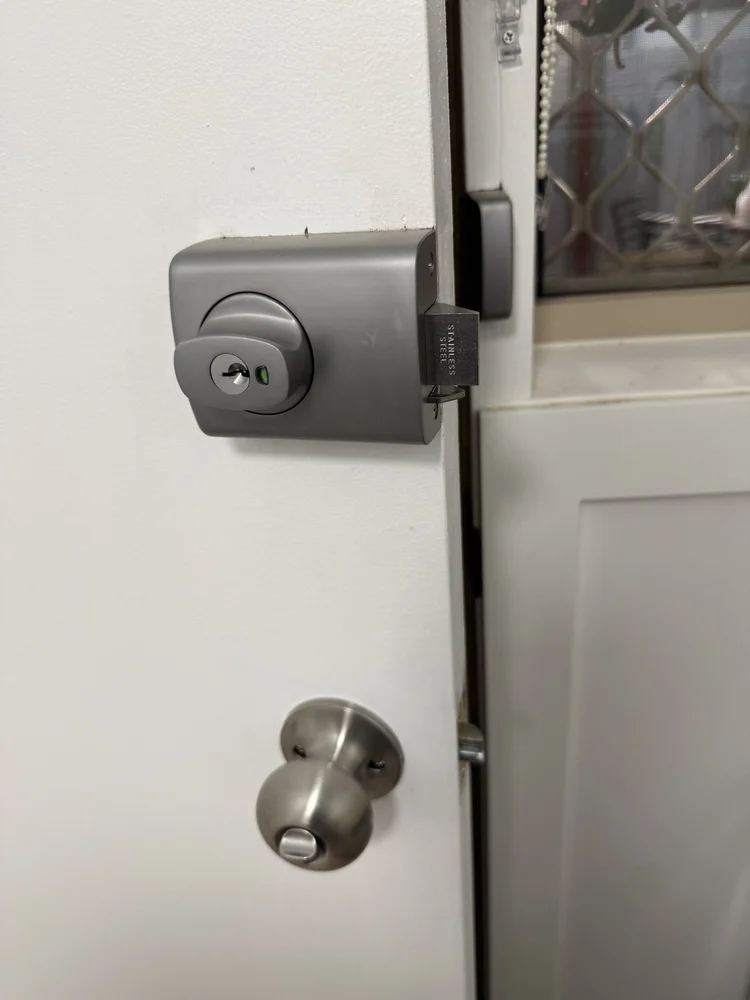 Keyed lock fitted to a residential entry door