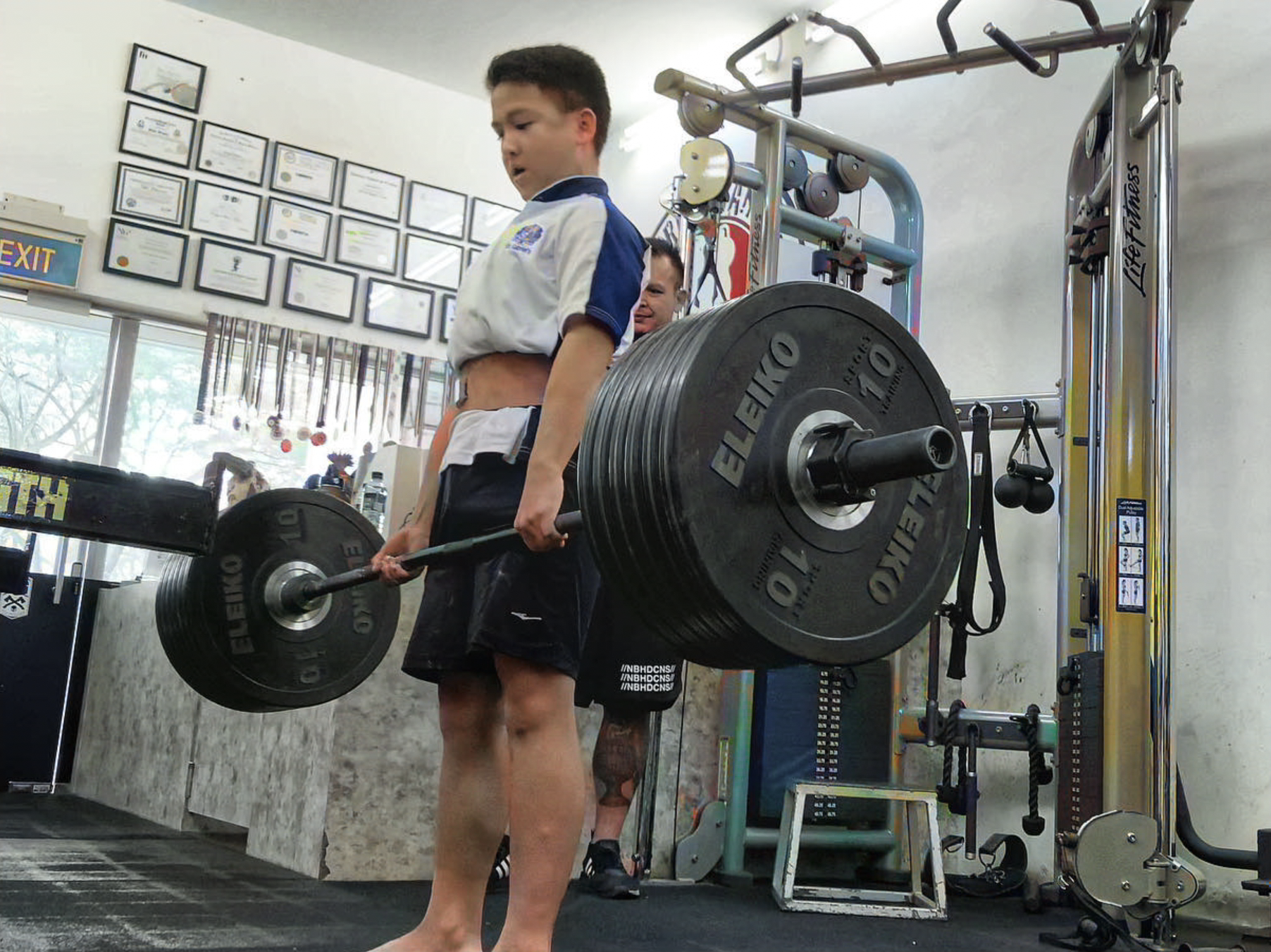 Trainer Miles Learning Deadlifting When Young
