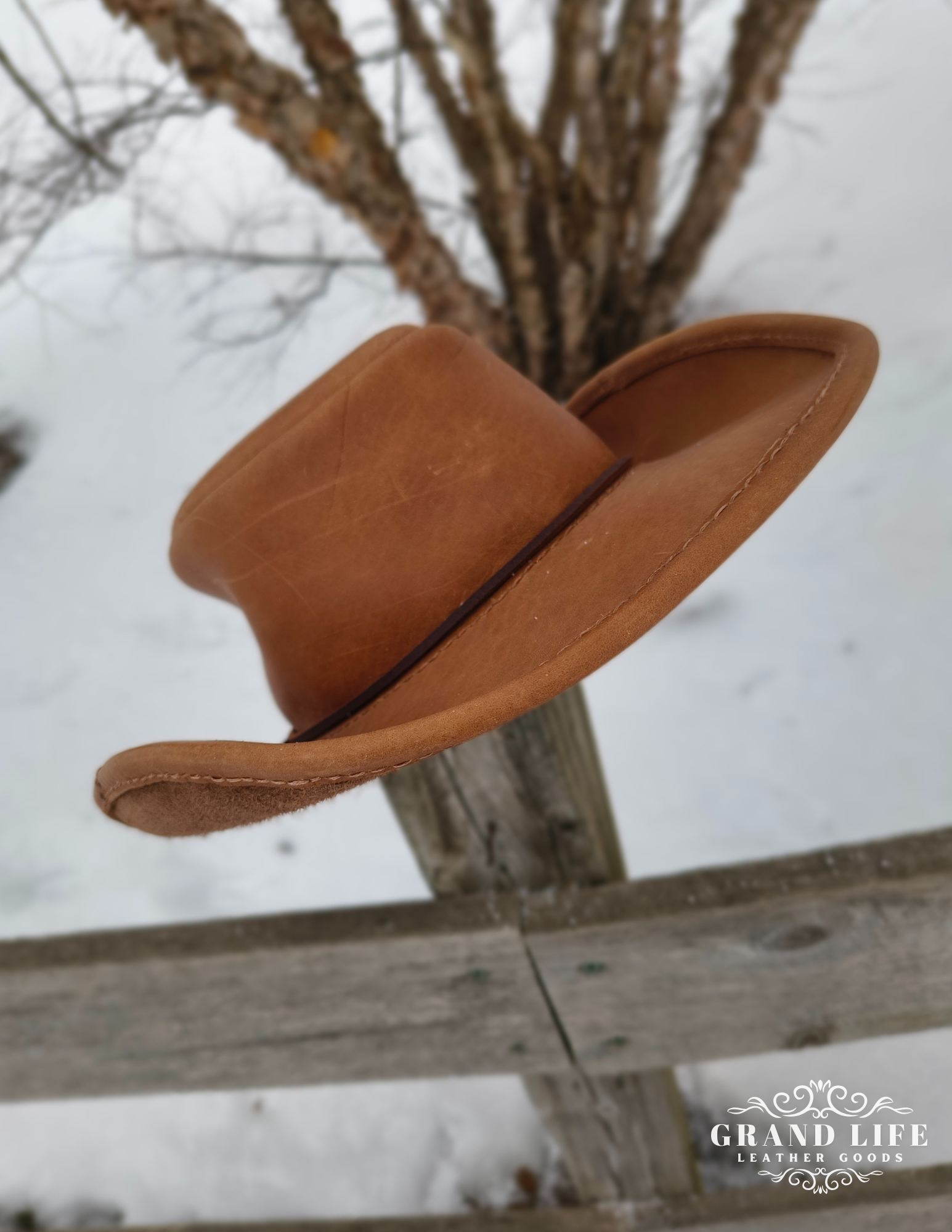 handcrafted handstitched leather bounty hunter cowboy hat6.png