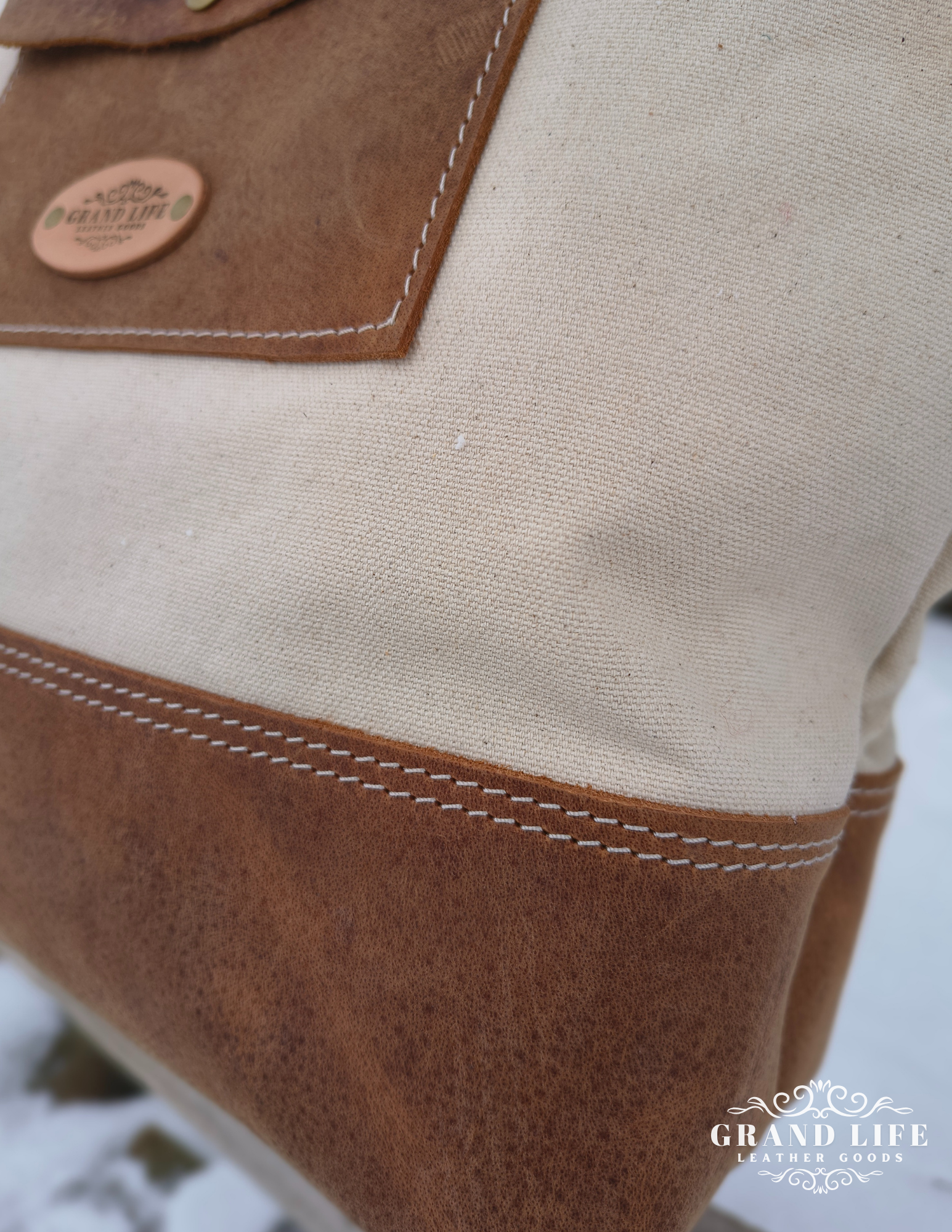 natural canvas leather tote bag detail.png