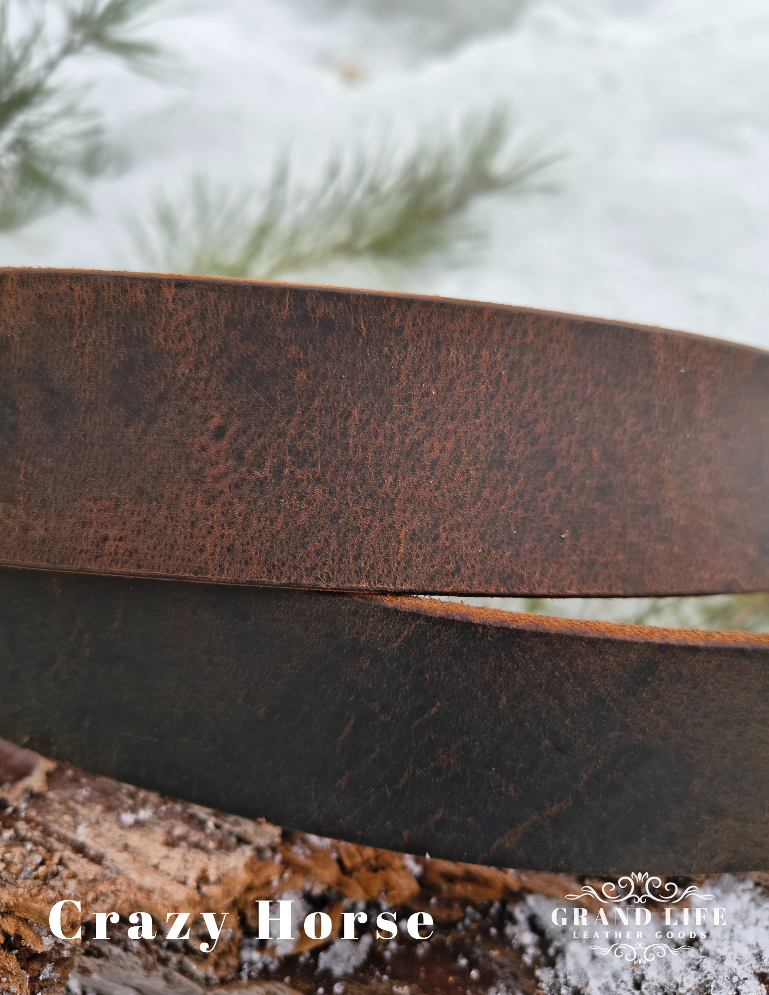 Custom Leather Belts crazy horse