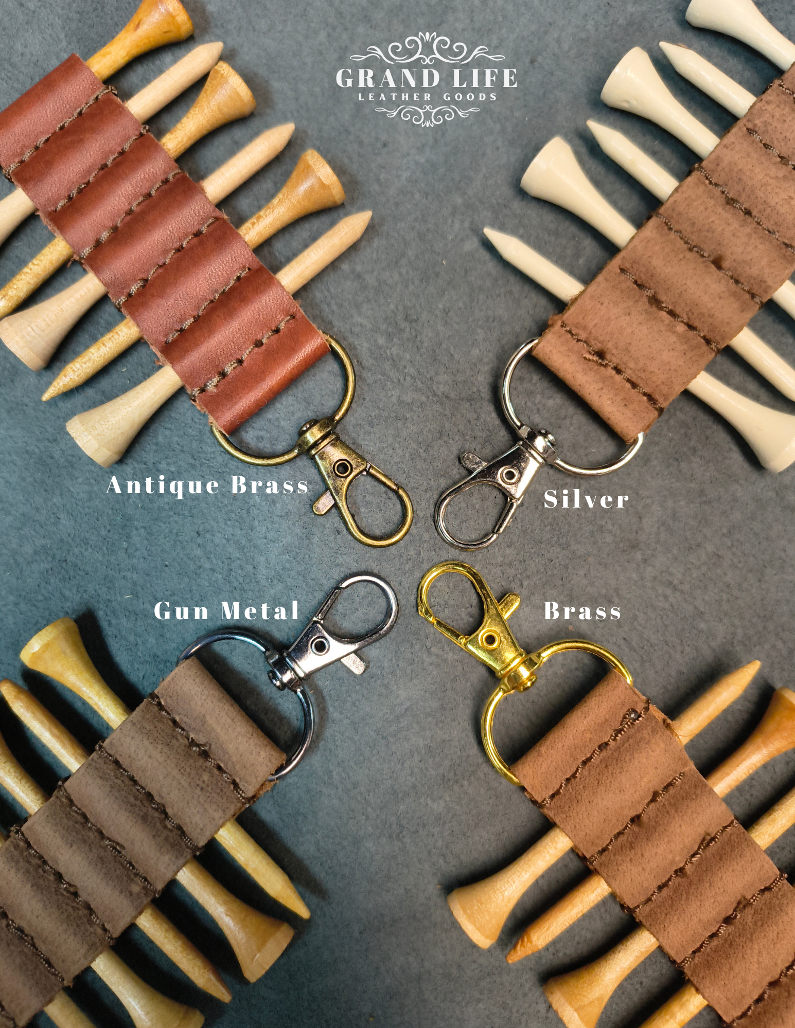 Leather Golf Tee Holder