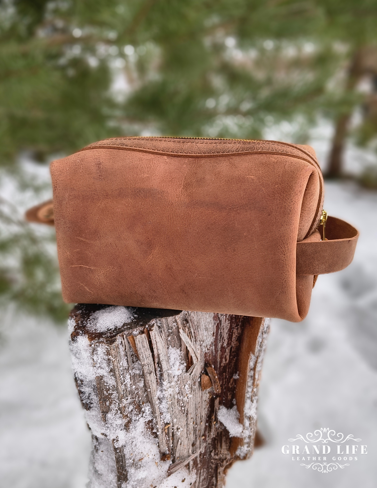 leather shave kit personal care item travel bag dopp kit brown.png