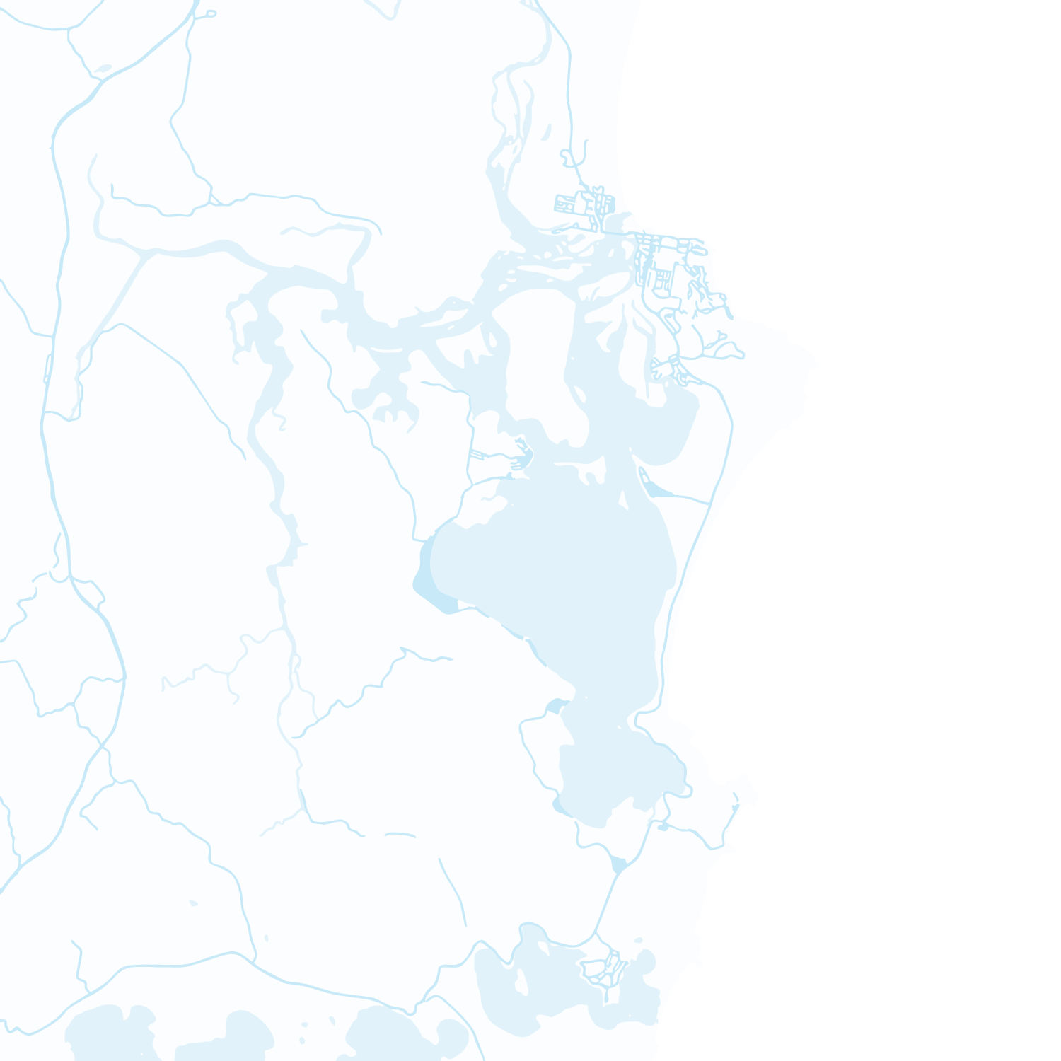 Bay‑area map illustrating landforms and water features – visual aid for NSW coastal planning and environmental‑assessment projects.