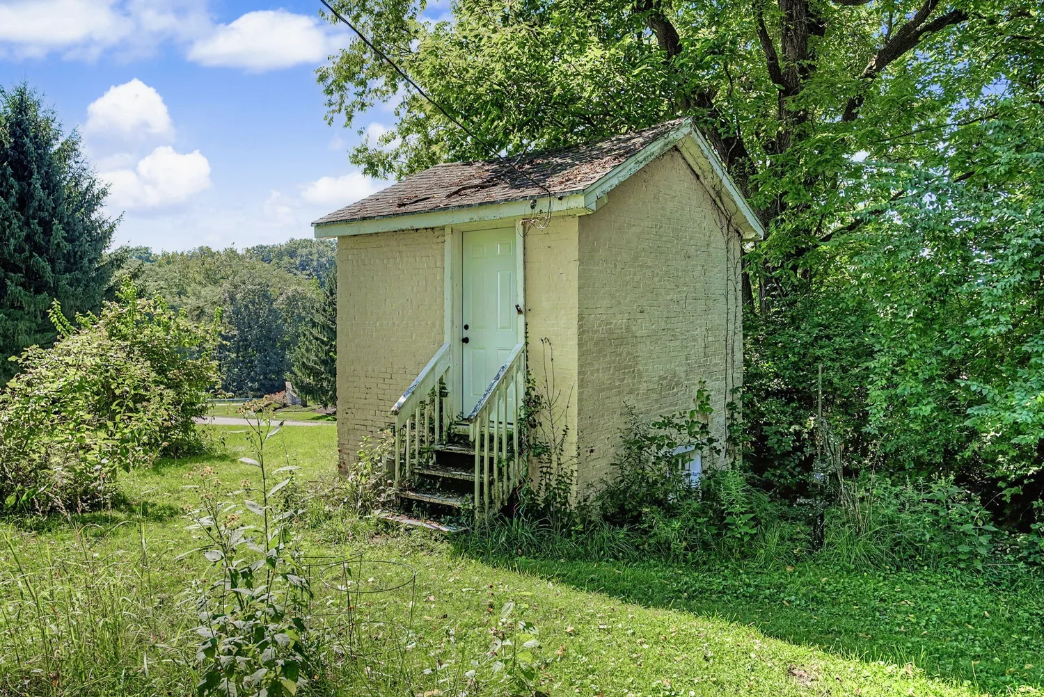 Spring house on the grounds