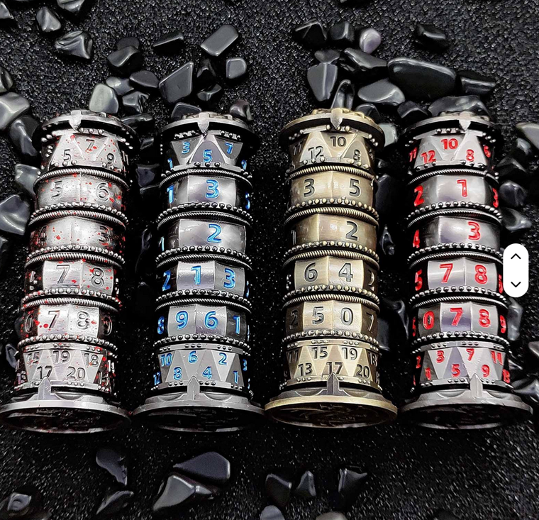 Metal Dice Tower Spinner — Rotating Multi-Level Dice Tower