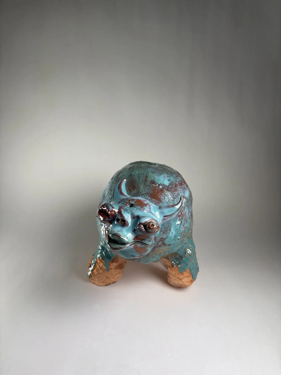 Lala , terracotta clay, underglaze, glaze 

15 x 20 x 30 cm, 2025