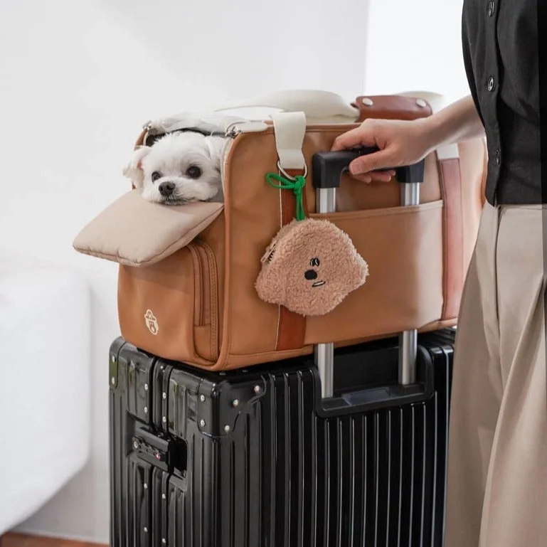 Boston Carrier Bag in Bunker Tan Vegan Leather