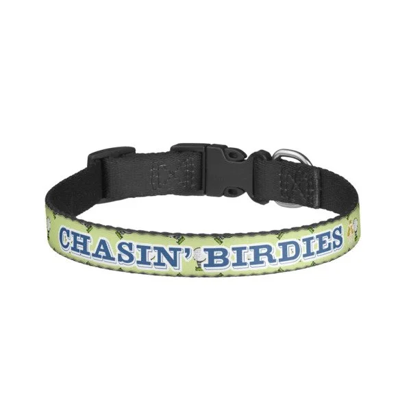 Dog Fashion Collar "Chasin' Birdies" Golf Humor