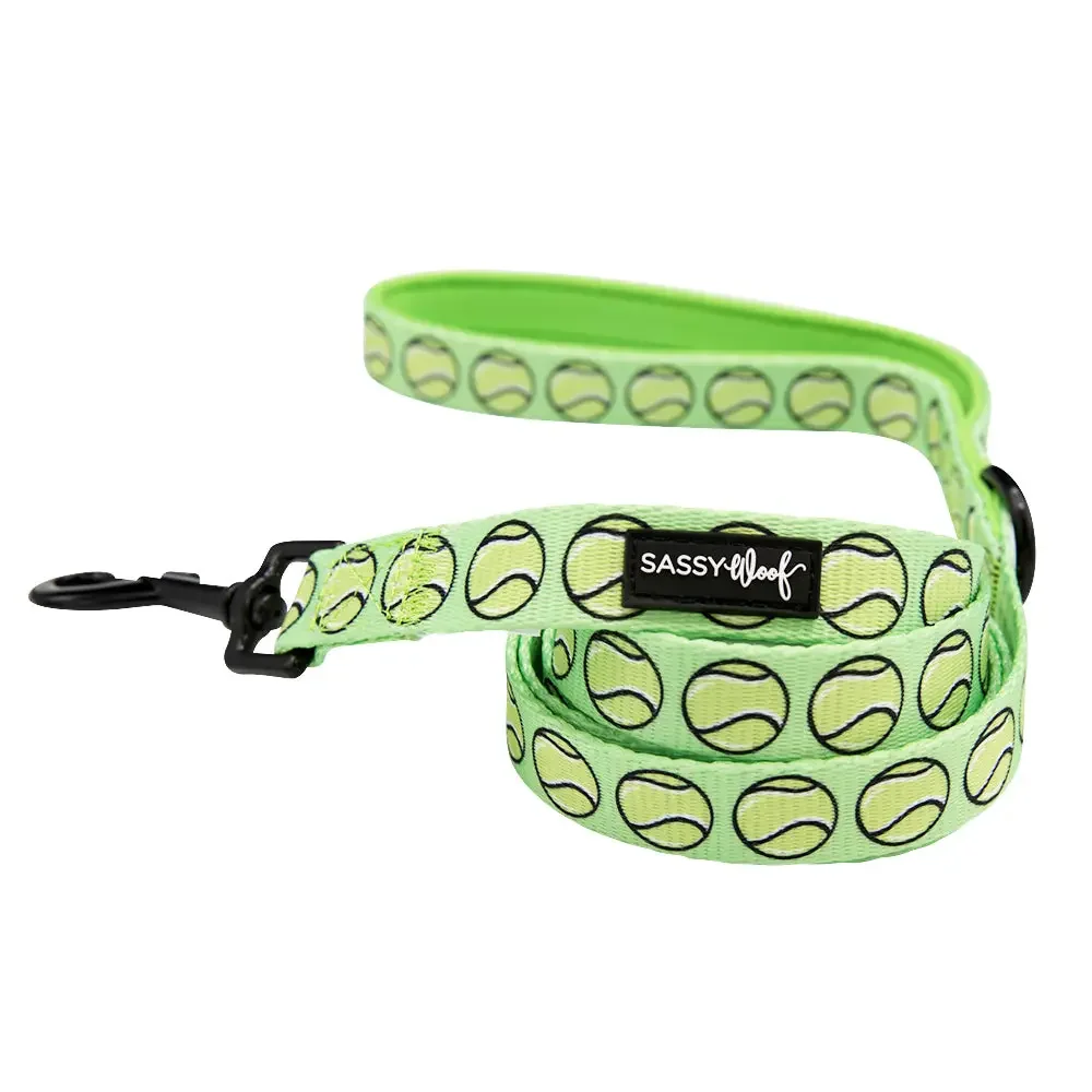 Sassy Woof Leash - 'Serving Up Sass' (tennis)
