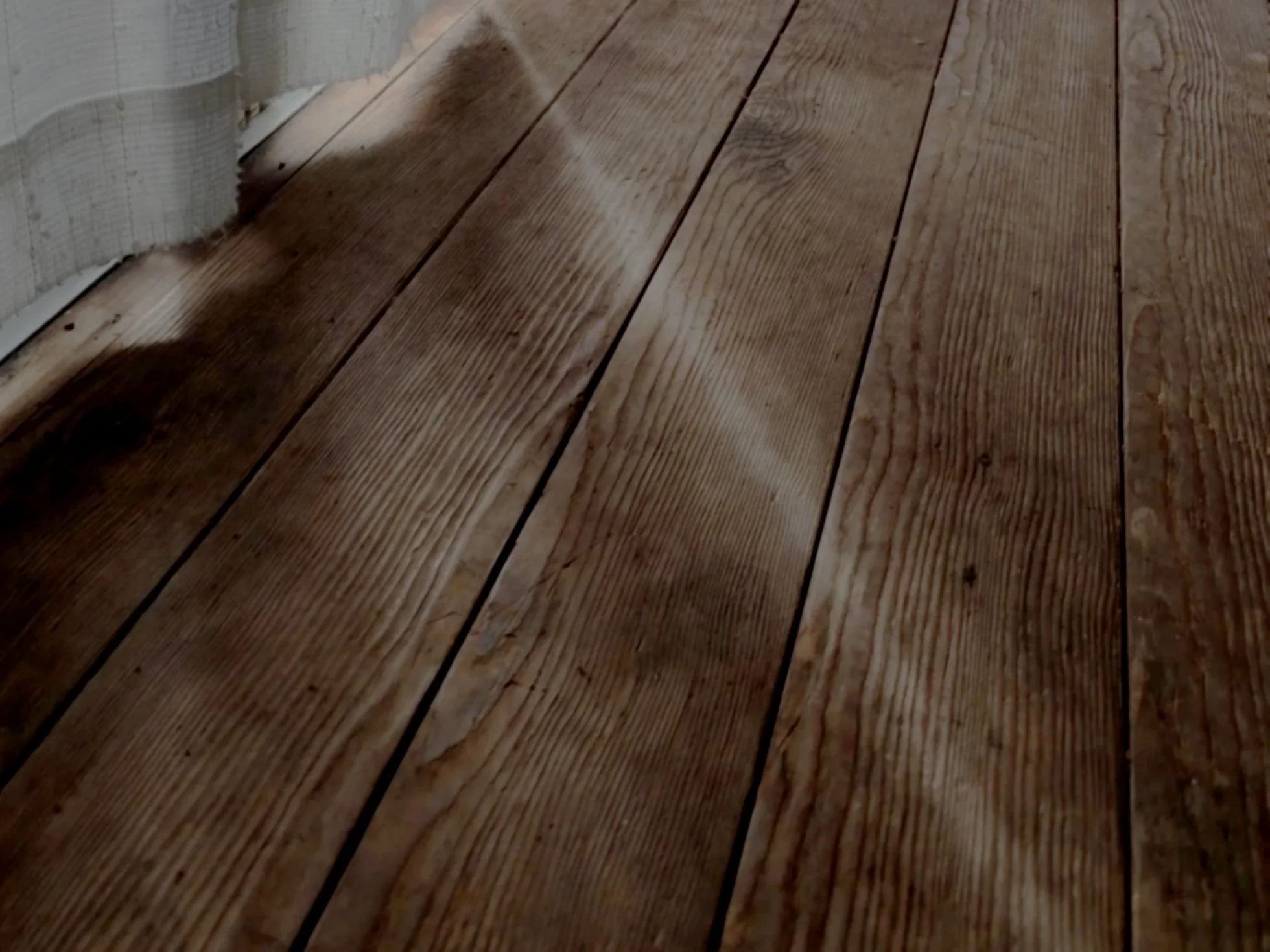 木製の床板のアップ