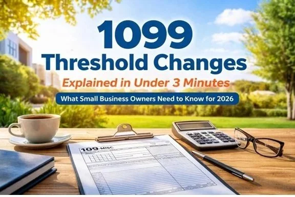 1099 Threshold Changes Explained in Under 3 Minutes (What Small Business Owners Need to Know for 2026