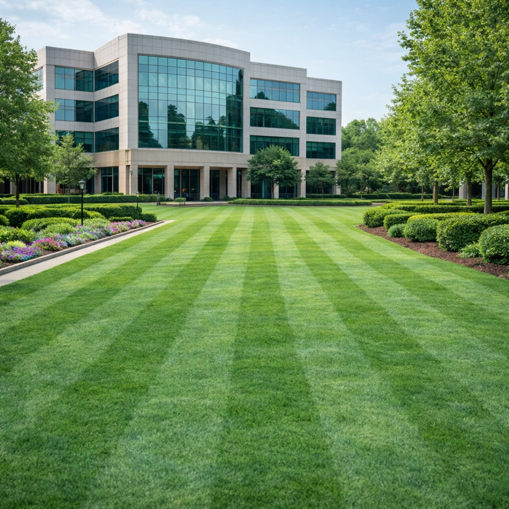A woman with short blonde hair, wearing a sleeveless orange top and beige pants, sits on a beige bench writing in a notebook. There is a large green plant on the left and an abstract art print on the right, with sunlight creating shadows on the wall.