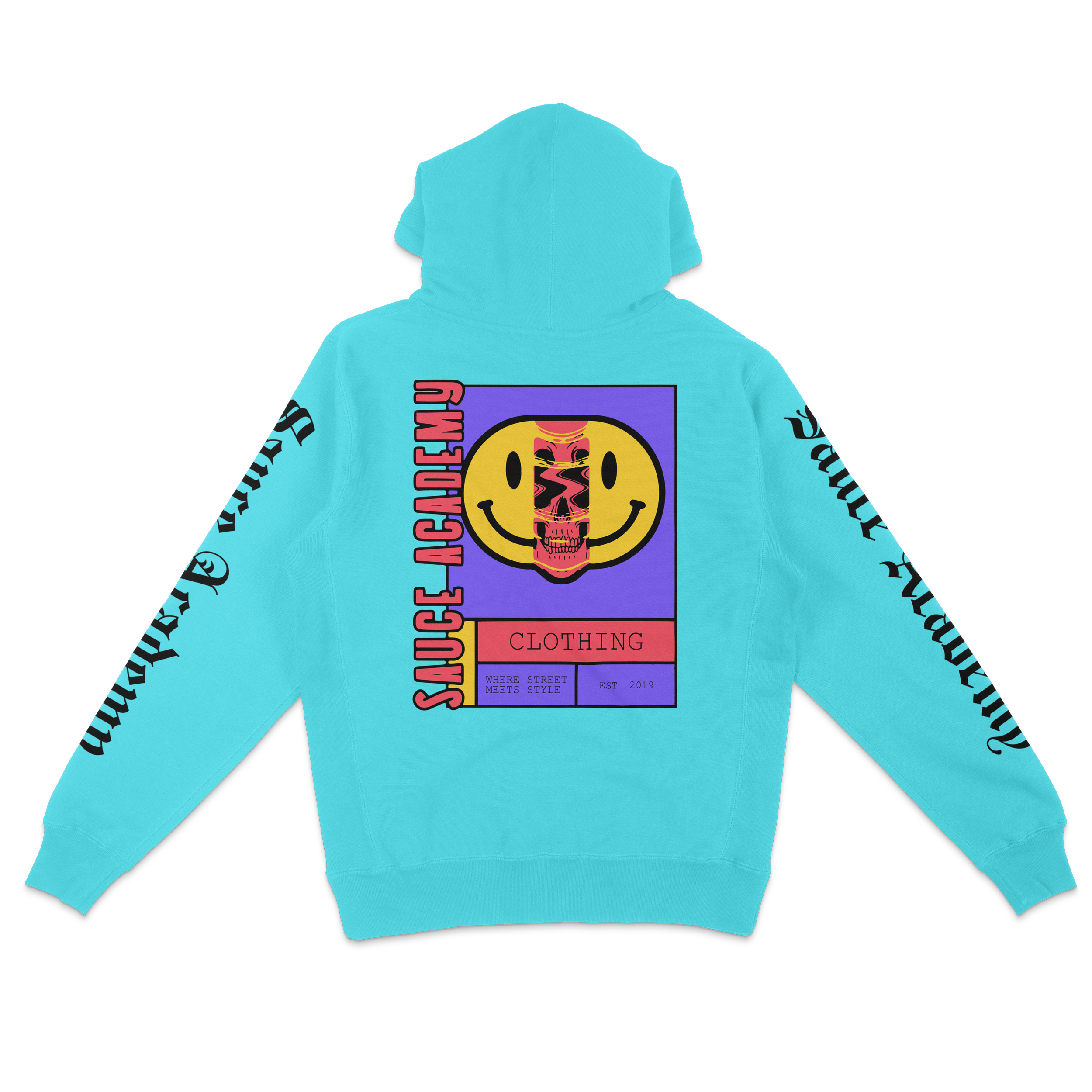 Sauce Academy Smiley_Hoodie_Mint_Back.png