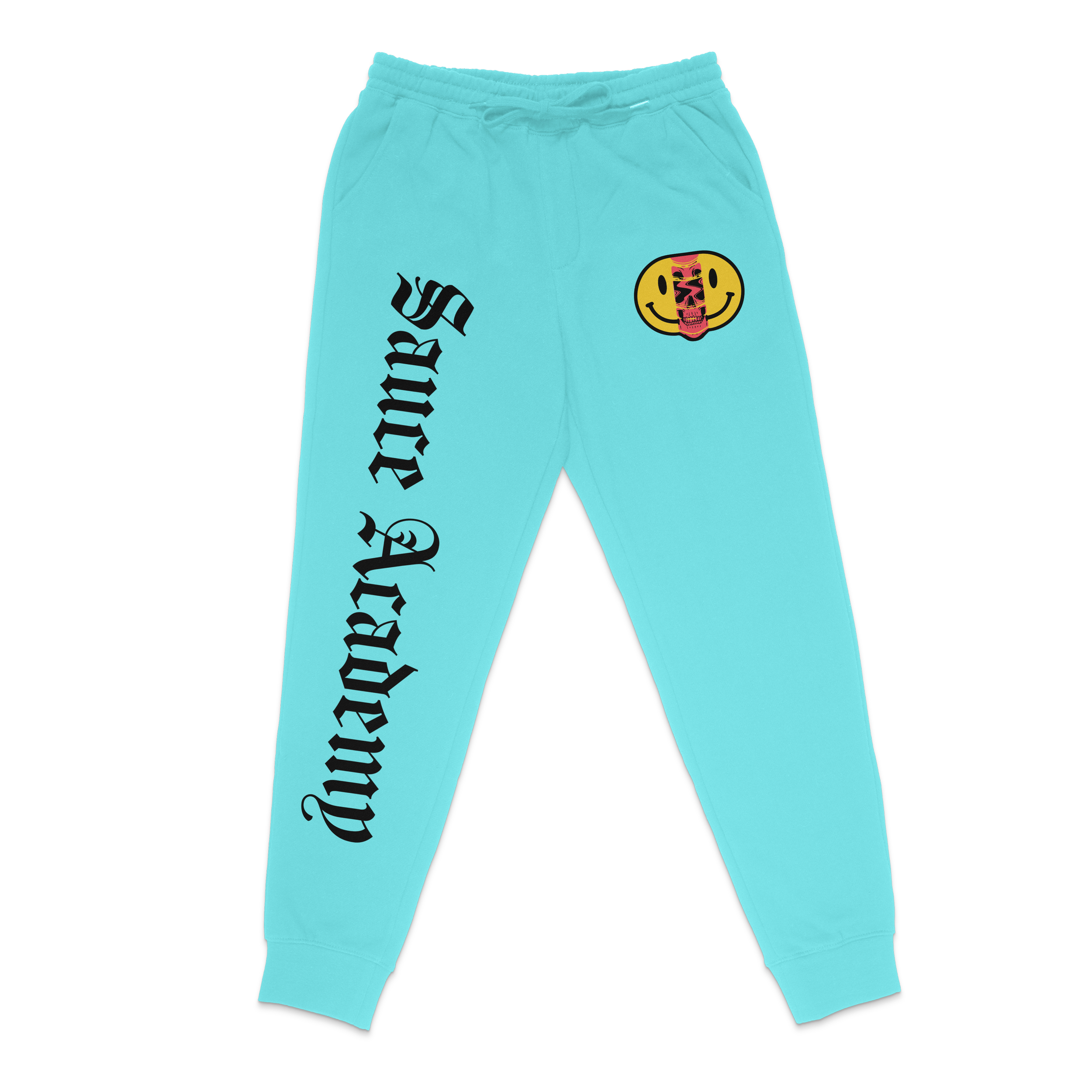 Sauce Academy Smiley Joggers Mens Joggers_Mint_Front.png
