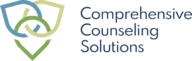 Logo with interconnected overlapping circles in blue, green, and yellow above the text 'Comprehensive Counseling Solutions'.