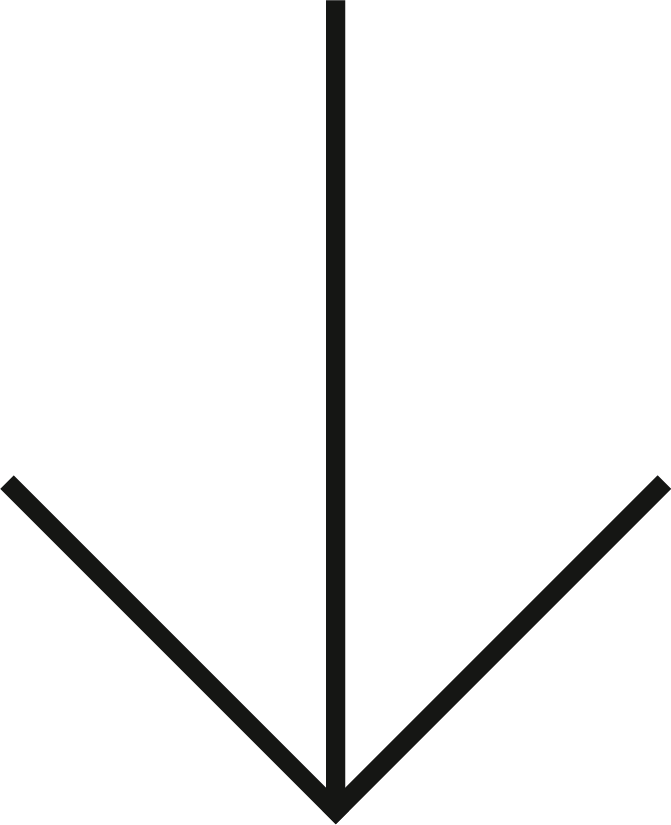 A black arrow pointing down.