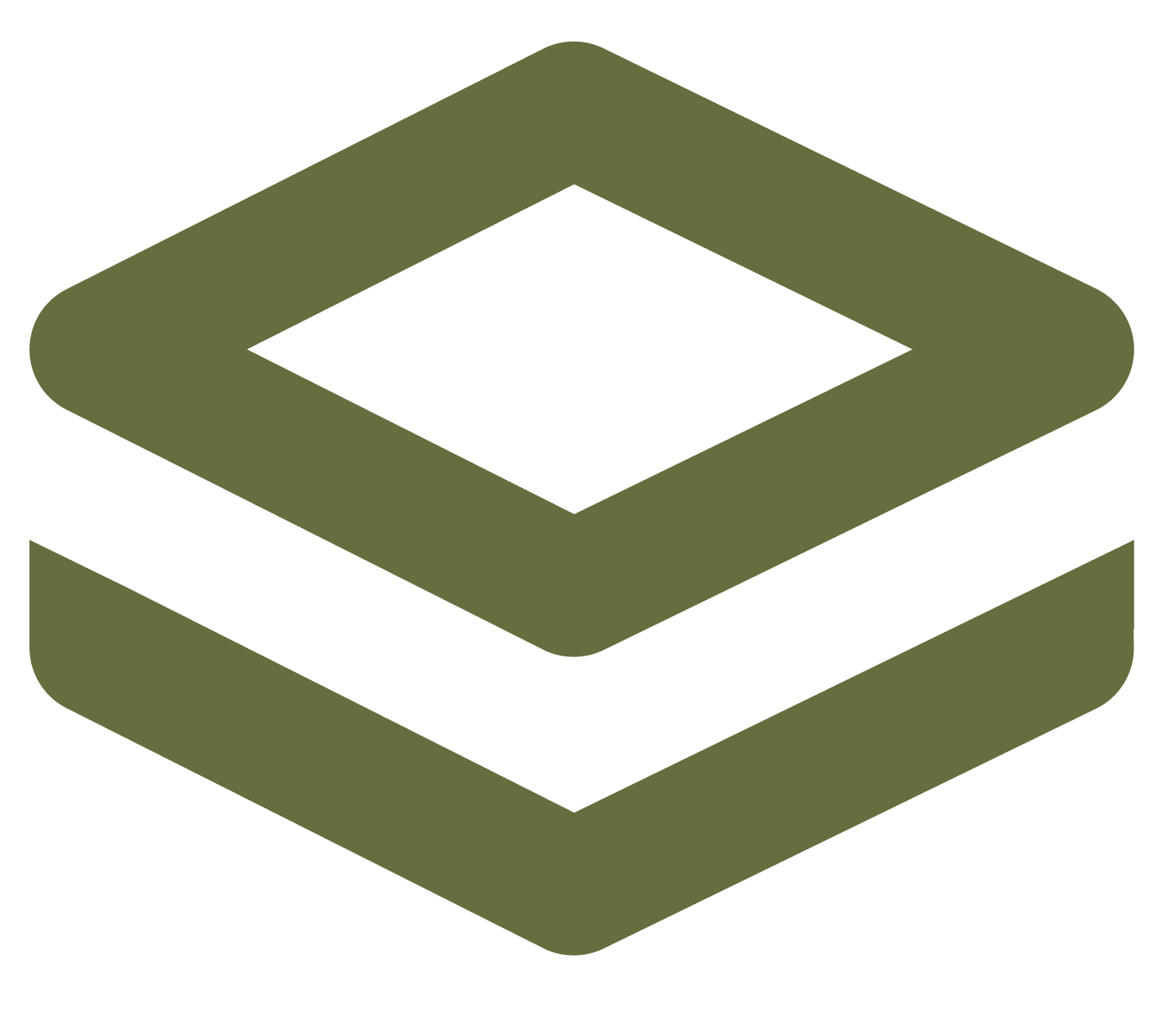 A layered land icon.