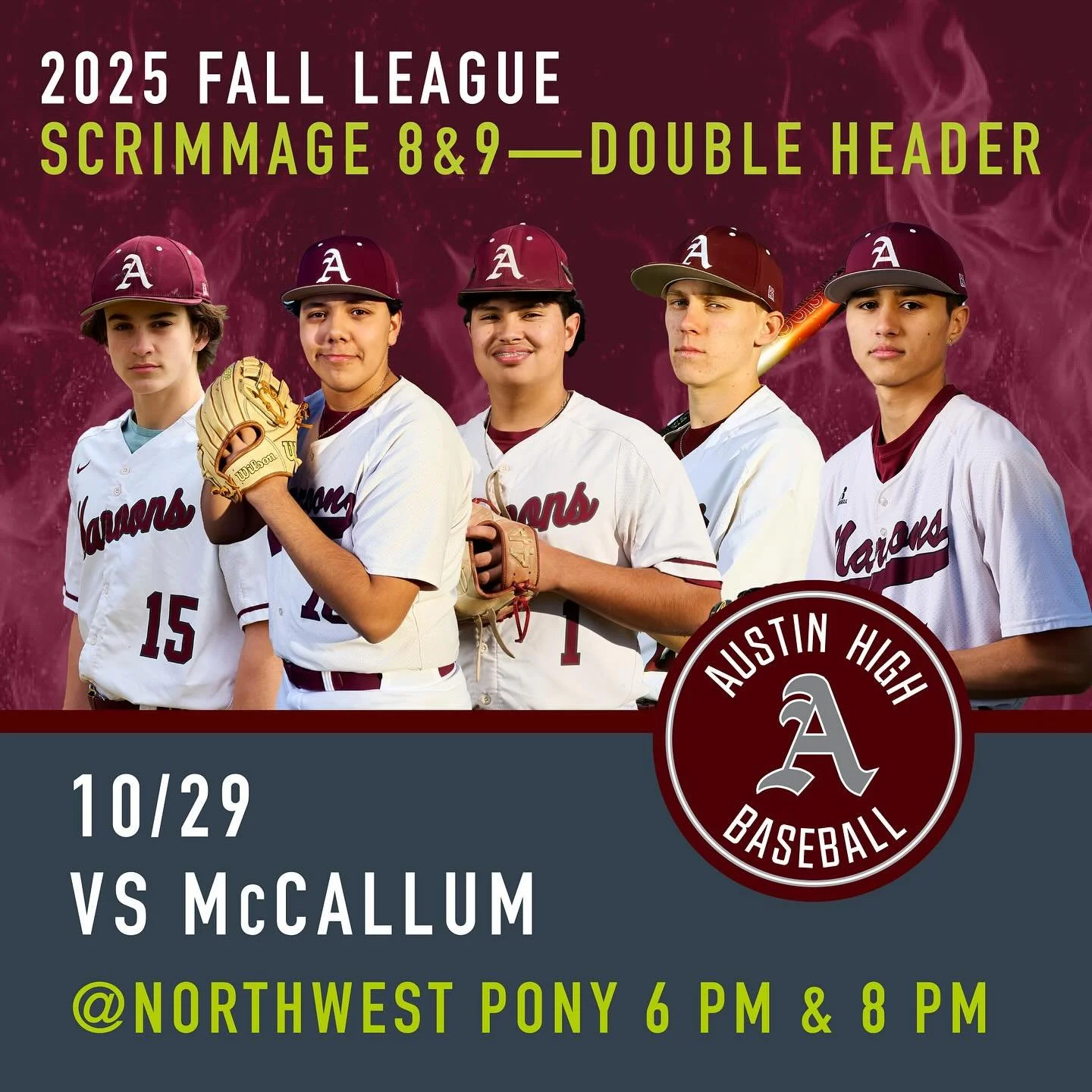 Last scrimmage for fall ball this week is a double header on Wednesday against McCallum. #loyalforever #fallball