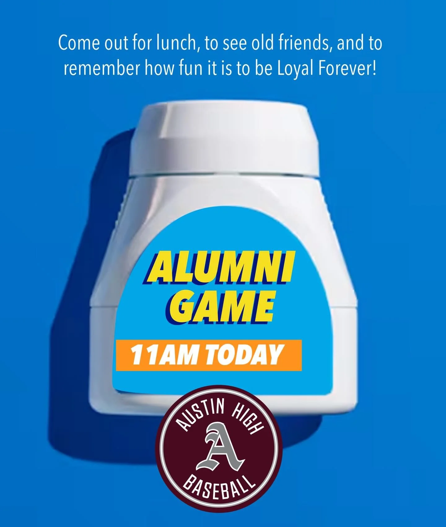 Alumni game today at 11am. Come out for Burgers and to see old friends. Lots of hot drinks and fun to be had on this brisk day. #loyalforever #hurttomorrow