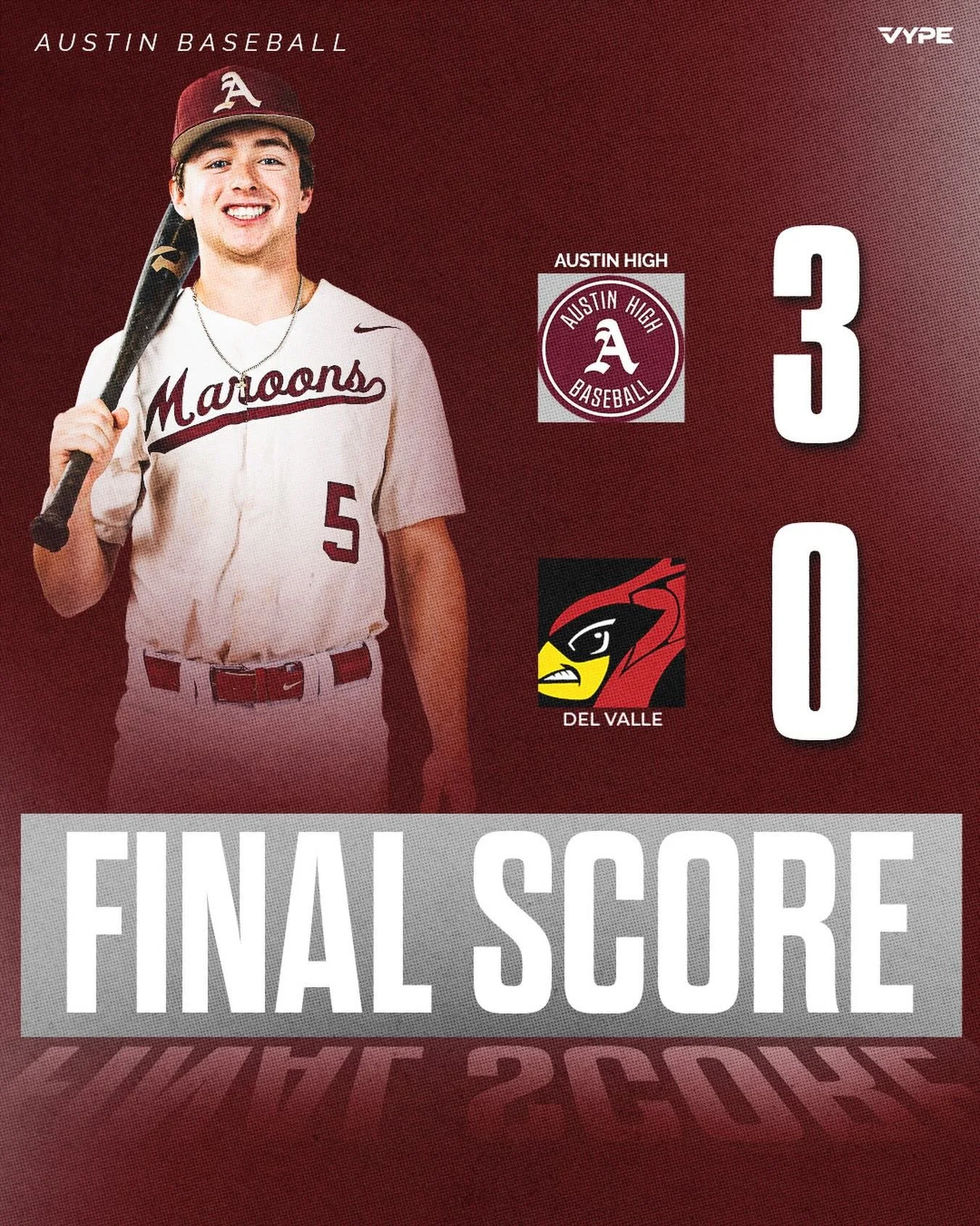 Kicked off District with a 3-0 win over Del Valle. 
WP - @carter.haydon -9Ks. RP - @jayson.martinez1. Triple by @jimmy.baseball1  @charlesdyess1 going 2 for 4 and @amesalejandro99 going 2 for 3. @luke_whelan3 stays consistent hitter in the lineup. Me