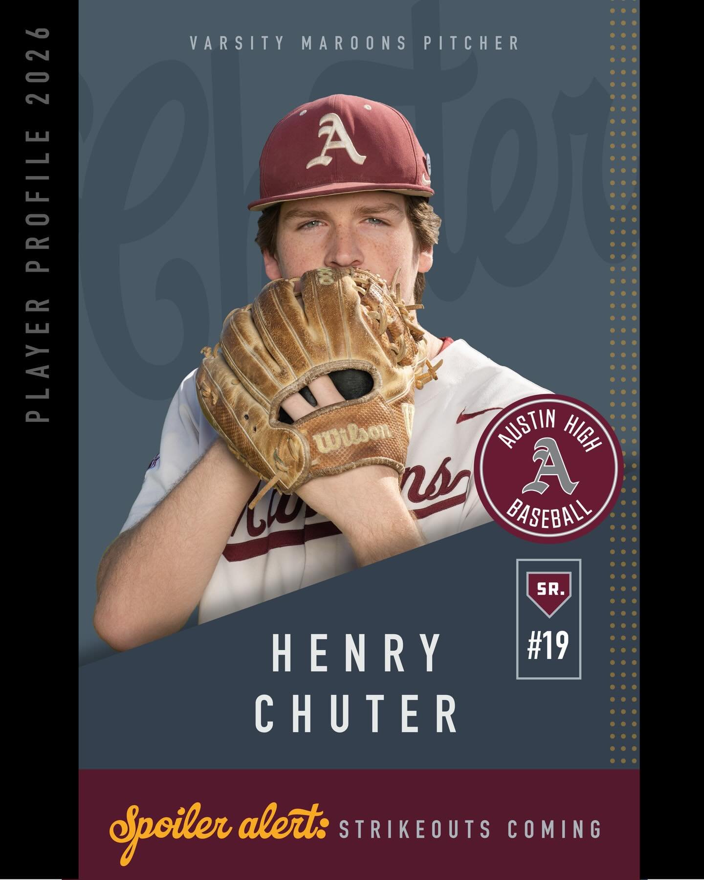 Maroons Baseball player profile - Senior @henrychuter #loyalforever