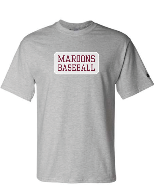 Maroons Baseball screenprinted cotton tshirt.png