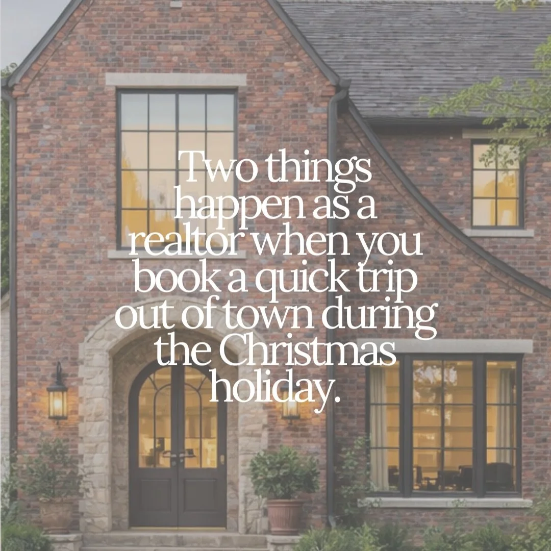 Holiday travel as a realtor: always expect the unexpected.
⠀⠀⠀⠀⠀⠀⠀⠀
What doesn&rsquo;t change? Showing up for my clients &mdash; supported by a highly collaborative, independent brokerage that empowers me to deliver the highest level of service.
⠀⠀⠀⠀