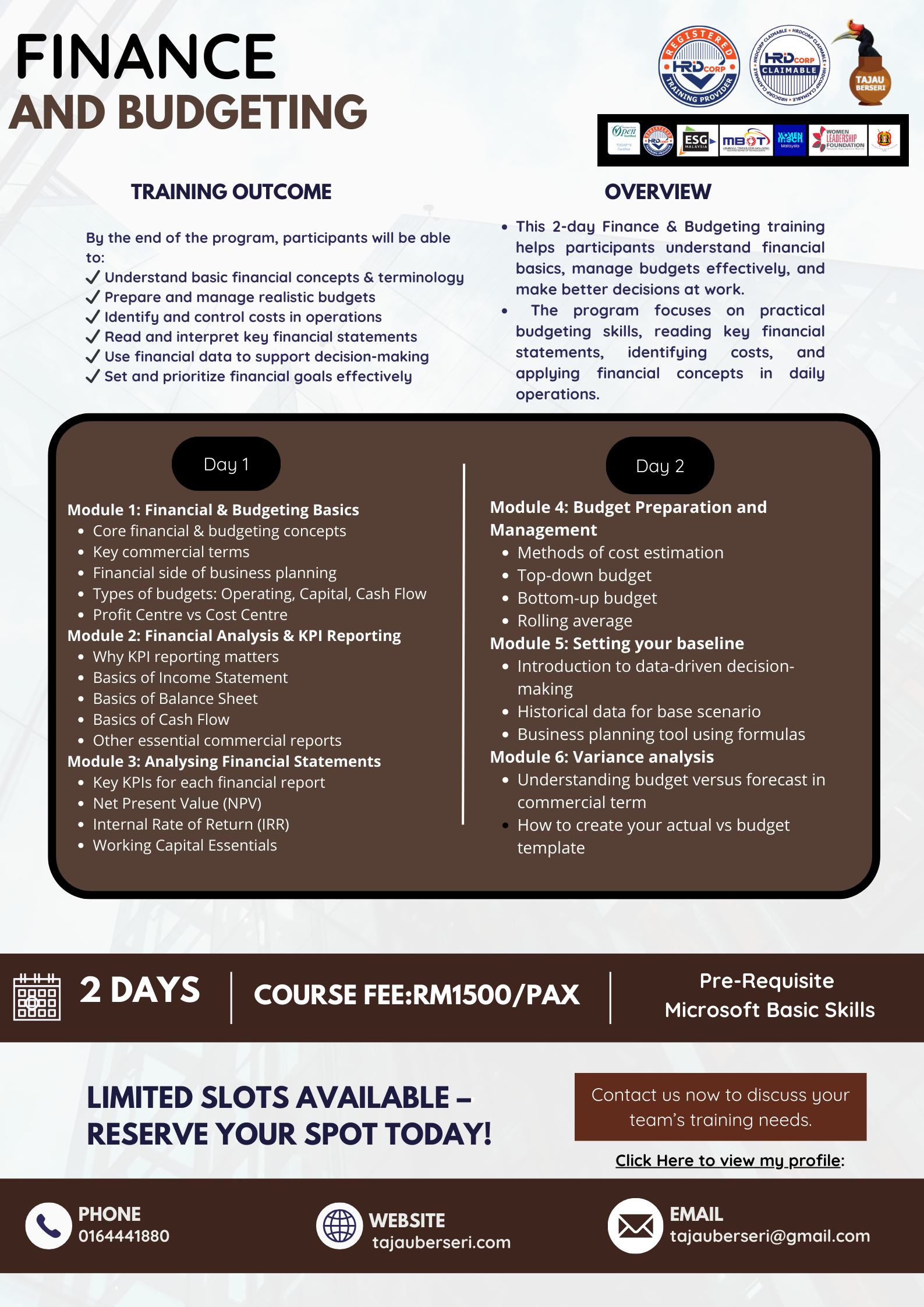 FINANCE AND BUDGETING