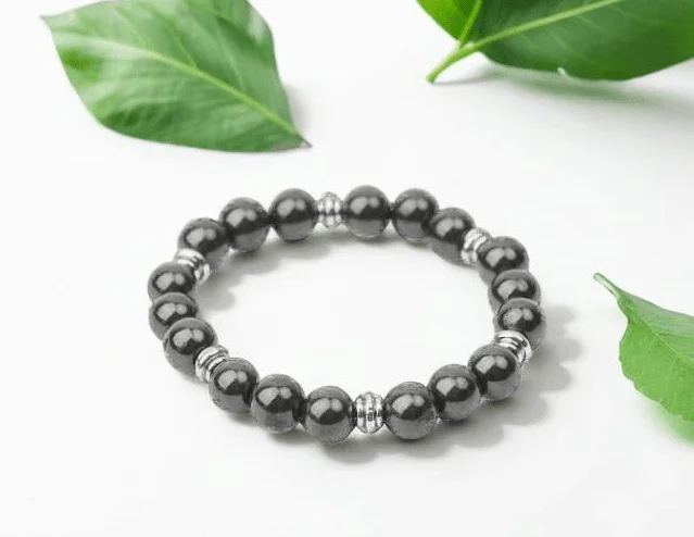 Shungite Crystal Bracelet 10mm Beads