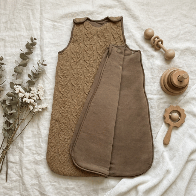 横が大きく開くサイドジッパー仕様。寝ている赤ちゃんを起こさずに着脱やおむつ替えが可能。