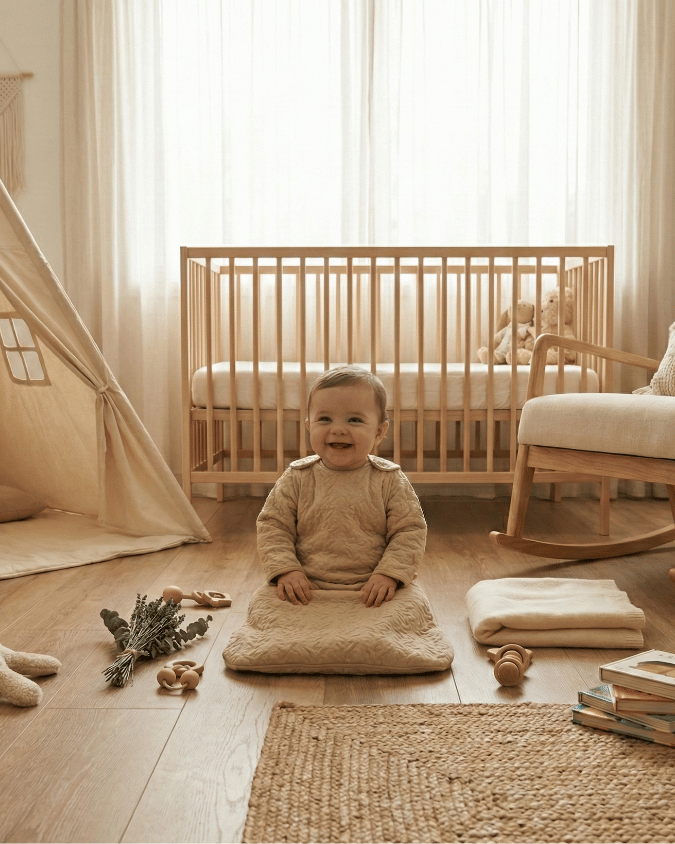 出産祝いにおすすめのBebeton（ベベトン）日本製スリーパー。サイズ選び不要でギフトに人気。