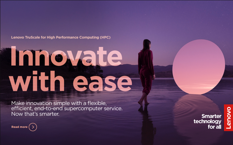 Beautiful cover for a Lenovo TruScale for HPC brochure—part of our "Make growth simple" concept.  