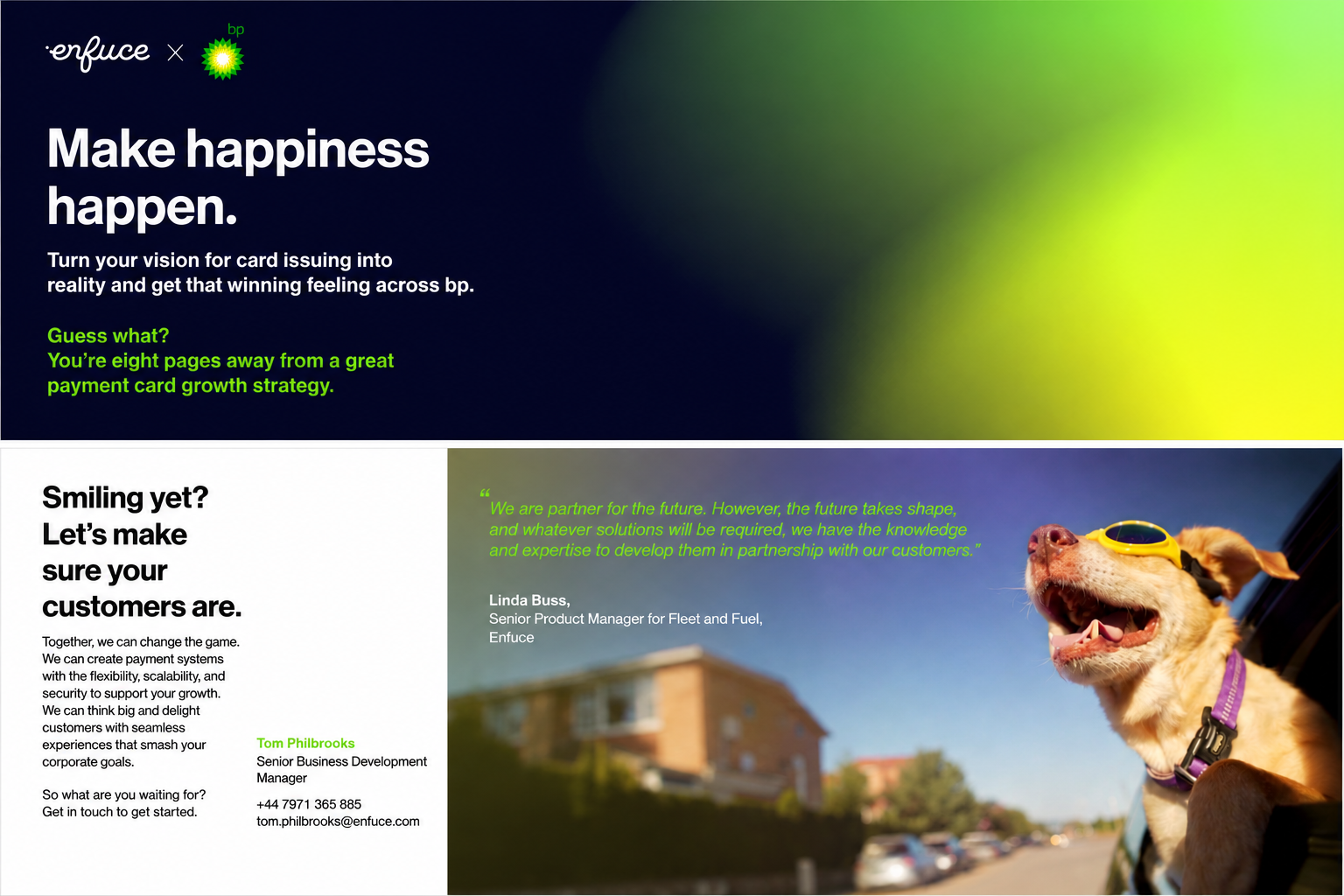 Fun ABM manifesto I worked on for Enfuce that got people at BP excited. 