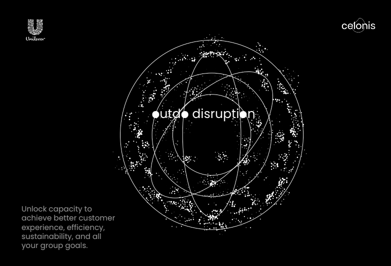 Slick 1:1 ABM manifesto for Celonis all about overcoming disruption. 