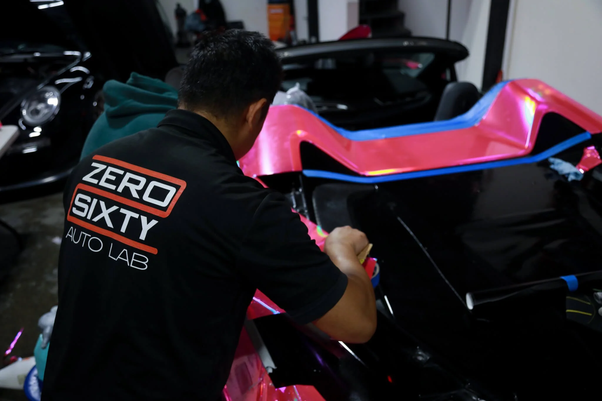 Chris working on Paris's BMW